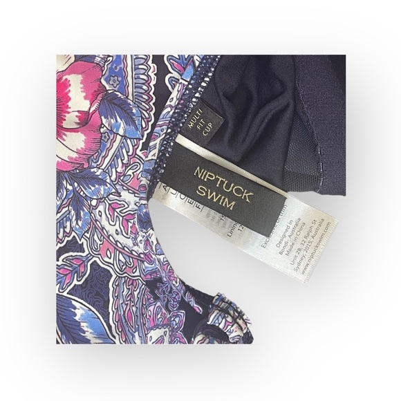 new Nip Tuck Swim ✿ Tummy Control One Piece Swimsuit ✿ Black Floral Paisley ✿ 6 - Picture 11 of 16